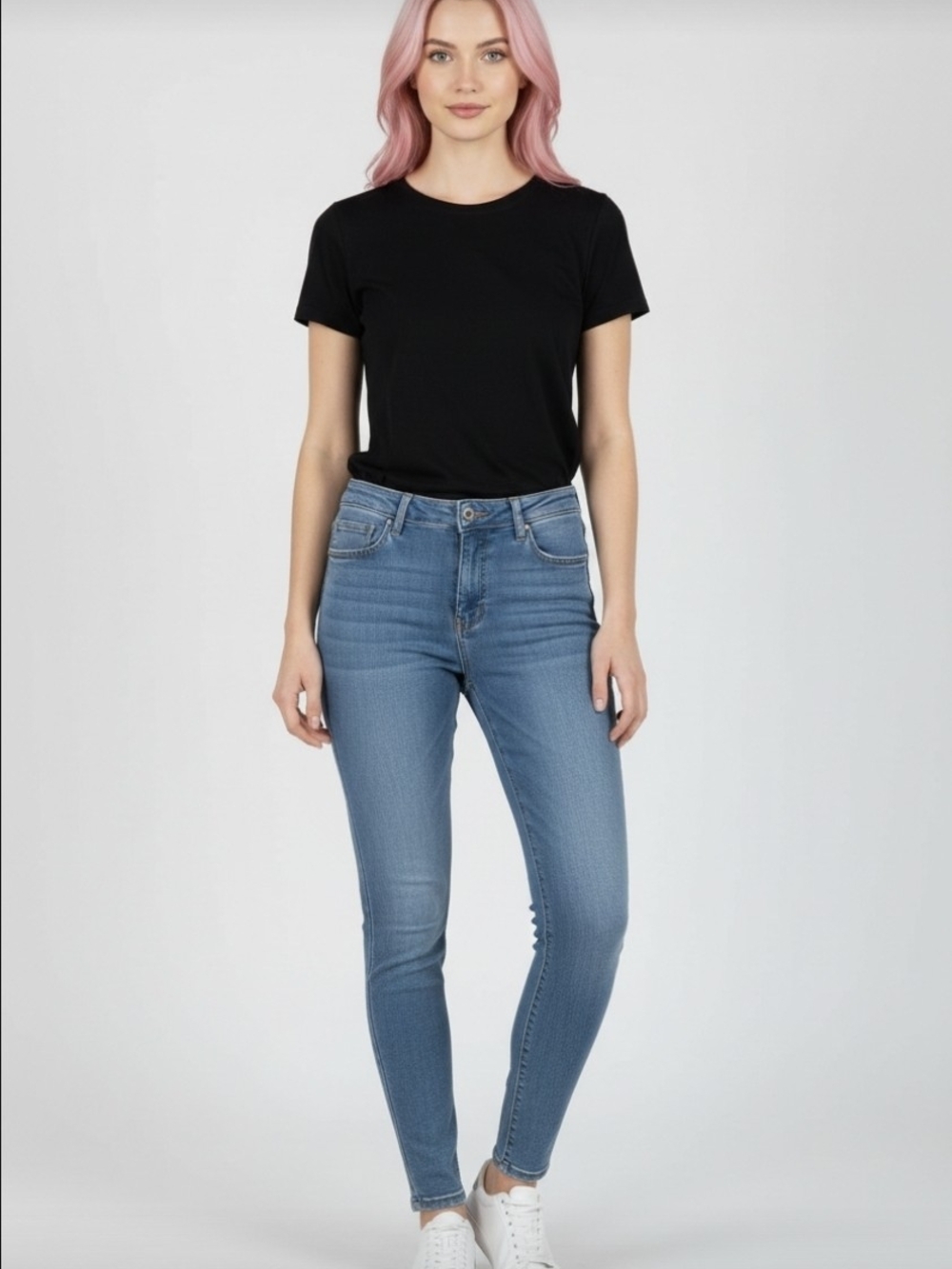 Urban Republic Women's Mid-Rise Light Blue Skinny Jeans